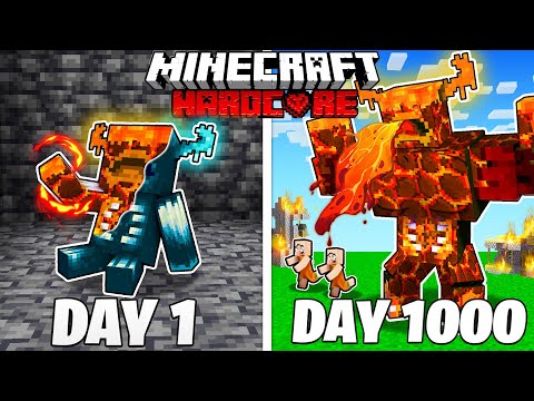 FoZo Movies - I Survived 1000 Days As A LAVA WARDEN In Hardcore Minecraft: *Full Story*
