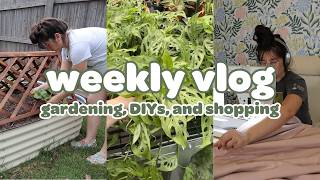 VLOG | plant shopping, more garden, and making a headboard! 🪴🥒🪚