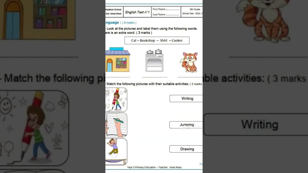 English papers grade 5💡