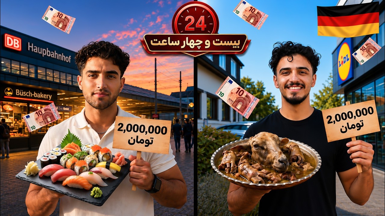 چالش یک روز زندگی با دو میلیون تومان در آلمان