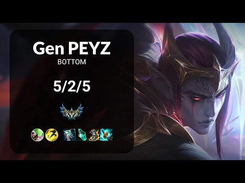 Gen Peyz Aphelios vs Jinx BOTTOM - KR CHALLENGER Patch 13.20