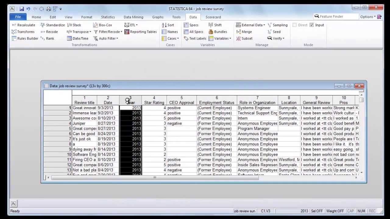 Top 5 Reasons to upgrade to STATISTICA 12: #3 - Big Data Handling