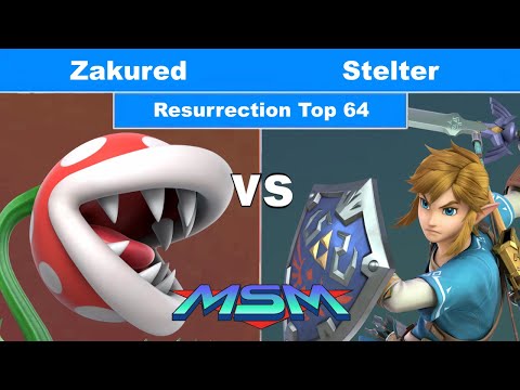 MSM Online 34 - Zakured (Plant) Vs. Stelter (Link) Resurrection Top 64 - Smash Ultimate