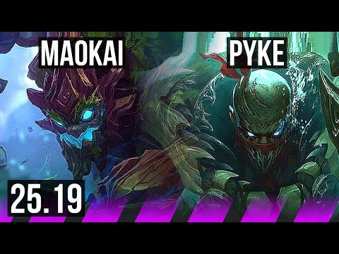 MAOKAI & Kai'Sa vs PYKE & Jinx (SUP) | 1200+ games | KR Challenger | 25.19