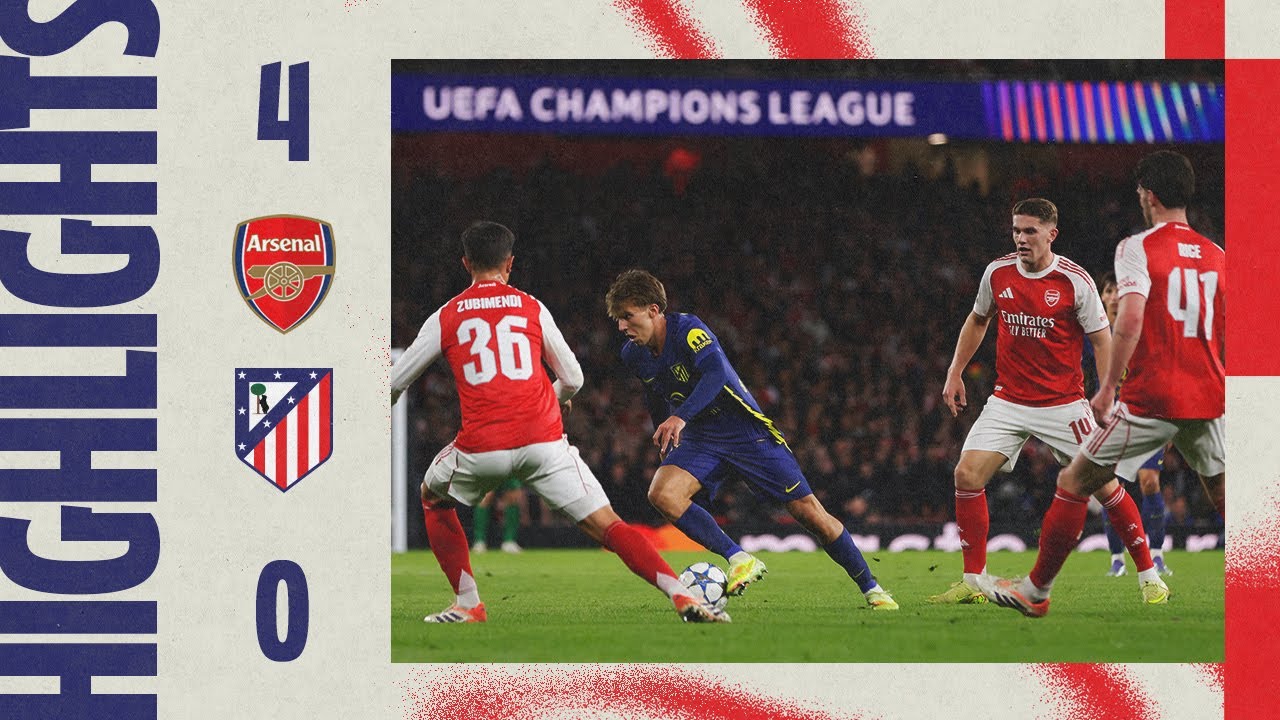 Arsenal FC 4 - 0 Club Atlético de Madrid highlights