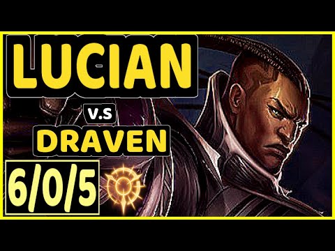 KOBBE (LUCIAN) vs DRAVEN - 6/0/5 KDA BOTTOM ADC CHALLENGER GAMEPLAY - EUW