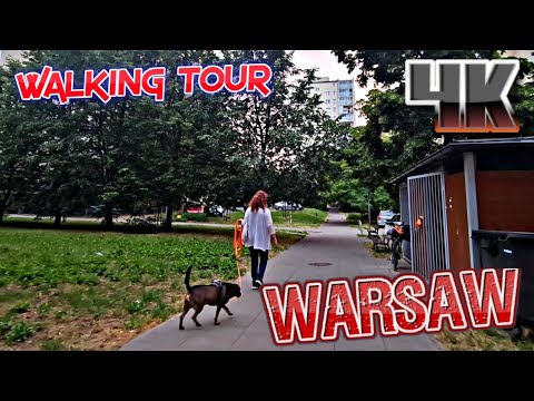 Warsaw Poland Walking Tour 4k //Bielany District // June  17 , 2023