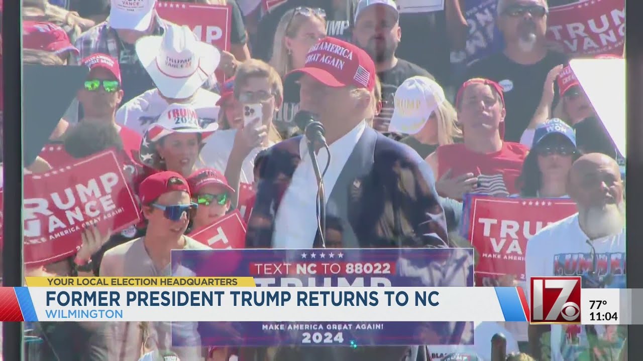 Former President Trump holds campaign rally in Wilmington