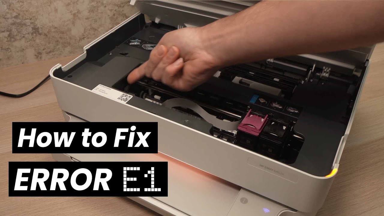 How to Fix ERROR E1 on HP Envy 6000 Series Printer (6452e , 6455e, 6400e, 6000 Pro.. )