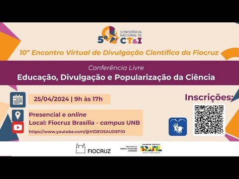 10º Encontro Virtual de Divulgação Científica da Fiocruz