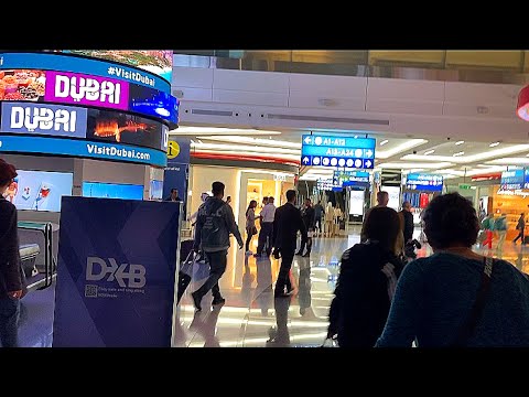 Aeroporto de Dubai 🇦🇪 | Caminhada de transferência | Vlog de viagem