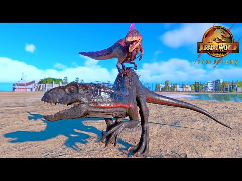 DEINONYCHUS vs Allosaurus,Qıanzhousaurs,Carnotaurus,Metrıacanthosaurus and INDORAPTOR Dinosaur Fight