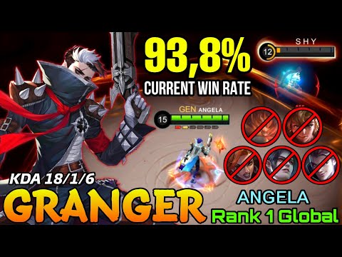 93,8% Current Win Rate Granger 18 Kills No Mercy! - Top 1 Global Granger by ᴀɴɢᴇʟᴀ - Mobile Legends