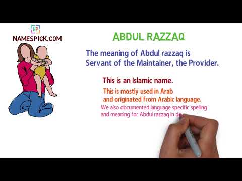 The meaning of Abdul razzaq