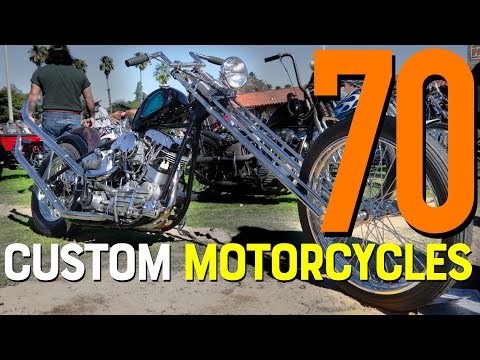70 Custom Motorcycles from CHOPPERFEST | Bikes only! Southern California Chopper show highlights