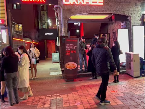 【4K】 Walking Gangnam Station - Are Korean Girls too HOT? - Nightlife Ambience│Seoul, Korea