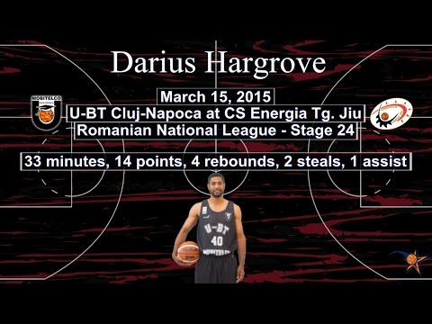 Darius Hargrove - U-BT Cluj at CS Energia Tg. Jiu 15 Mar 2015