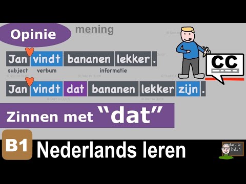 NT2 A2 B1 - Opinie / mening geven - dat-zin - grammatica Nederlands leren 2.1 Learn Dutch grammar B1