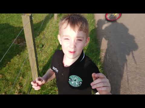 Logan feeding the horses on the old farm road
