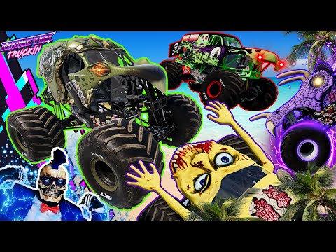 Monster Jam INSANE Racing, Freestyle and High Speed Jumps #94 | BeamNG Drive | Grave Digger