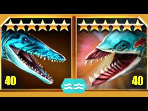 MOSASAURUS Vs EDESTUS - Jurassic World The Game