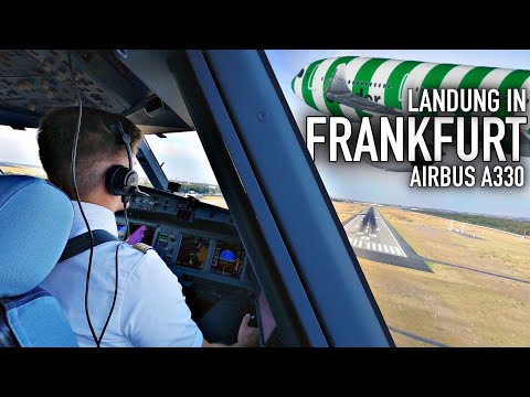 A330neo Cockpit Landung in Frankfurt | AeroNewsGermany