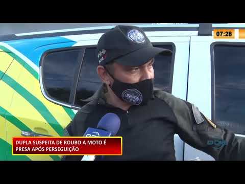 Dupla suspeita de roubo de moto é presa após perseguição policial 05 11 2020