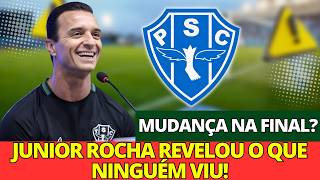 ⚠️ ELE CONFESSOU! O ERRO QUE O TÉCNICO DO PAPÃO NÃO VAI REPETIR NA FINAL! PAYSANDU SC