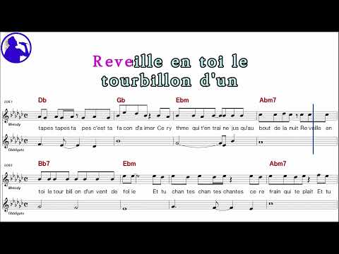 Debut De Soiree-Nuit de folie karaoke sheet music,MR for players,chord,chorus,Lyrics add(Ye karaoke)