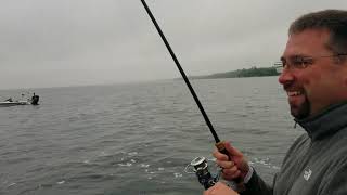 preview picture of video 'Joel catching his first ever smallmouth bass on Mille Lacs'