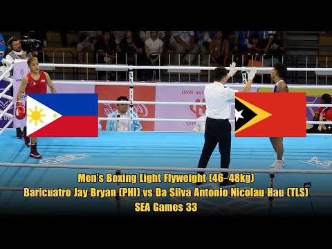 Men’s BoxingLightFlyweight (46–48kg): Baricuatro Jay Bryan (PHI) vs Da Silva Nicolau Hau (TLS)