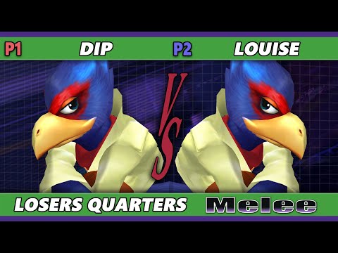 S@X 476 Losers Quarters - DIP (Falco) Vs. Louise (Falco, Fox) Smash Melee - SSBM