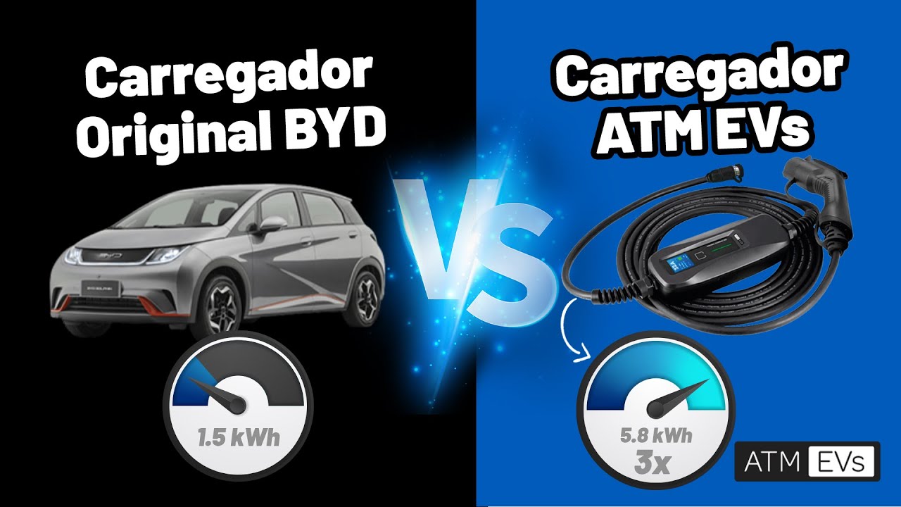 Comparação carregador portátil BYD  original  x ATM EVs, Veja qual a melhor opção de carregamento.