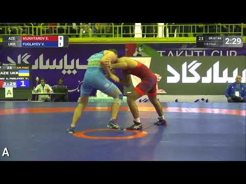 1/8 GR - 67 kg: E. MUKHTAROV (AZE) v. V. FUGLAYEV (UKR)