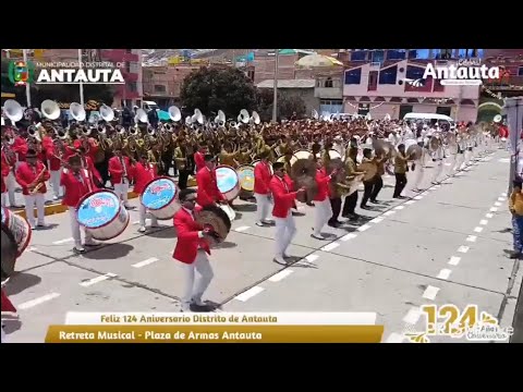 Gran Retreta de bandas unificadas Antauta Melgar Puno Perú Feliz 124 Aniversario