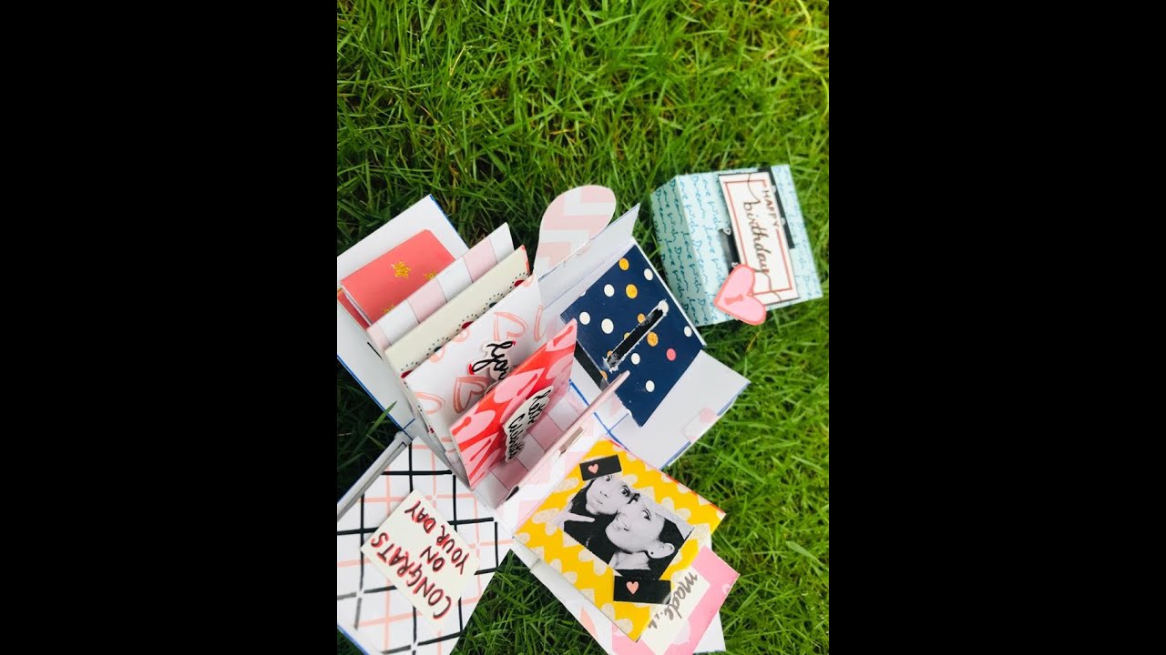 DIY explosion box with scrapbook | Explosion box scrapbook | birthday gift ideas