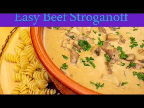 Easy Classic Beef Stroganoff recipe very quick and simple.