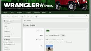 How to change your forum username - Jeep Wrangler TJ Forum