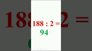 188 bagi 2 pembagian ratusan dengan satuan tanpa kalkulator
