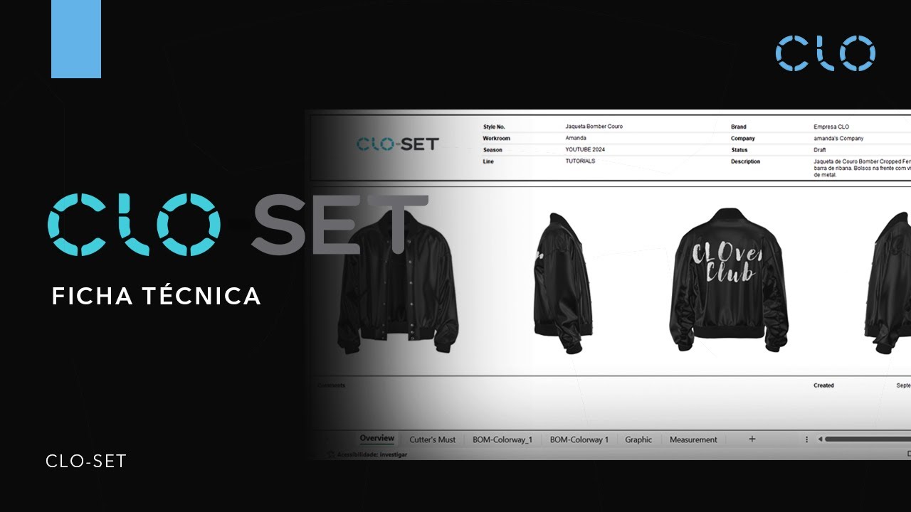 Tutorial CLO-SET: Como gerar uma ficha técnica automática