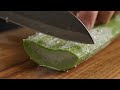 Cutting Frozen Aloe Vera The Most Satisfying Sound Ever