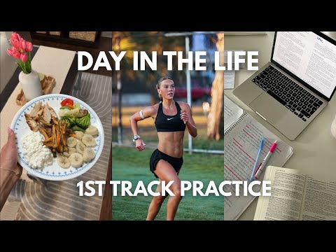 Day in the Life: D1 Athlete & Pre-Med Student | First Day of Track Practice