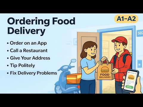 How to Order Food Delivery in English | Real English for Newcomersin Canada & USA