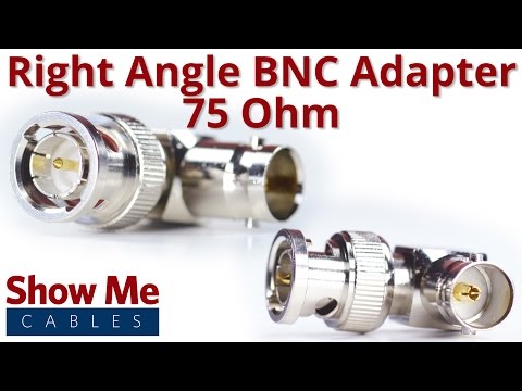 BNC Male to BNC Female Right Angle Adapter - 75 Ohm #3038