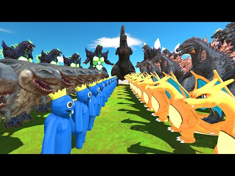 Super Godzilla Vs Space Godzilla Vs New Shin Godzilla Death run -Animal Revolt Battle Simulator