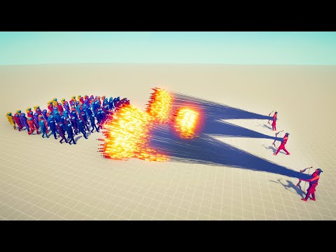 TRIO GODS vs 100x AMONG US - Totally Accurate Battle Simulator TABS