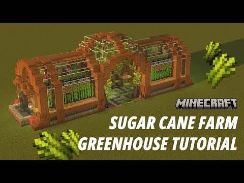 Sugar Cane Farm Greenhouse Tutorial [Aesthetic Farm] [Java/Bedrock Edition]
