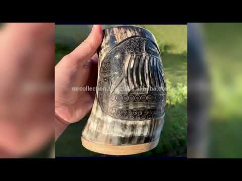 Paper custom made drinking horn mugs with viking themes and ...