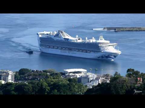 Thumbnail for Star Princess Cruise Ship was seen in Papeete Tahiti-