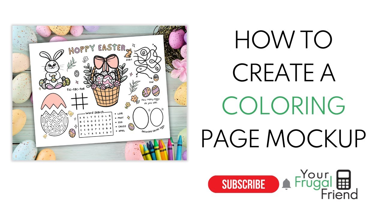 How to Create a Coloring Page Mockup in Canva and Photopea
